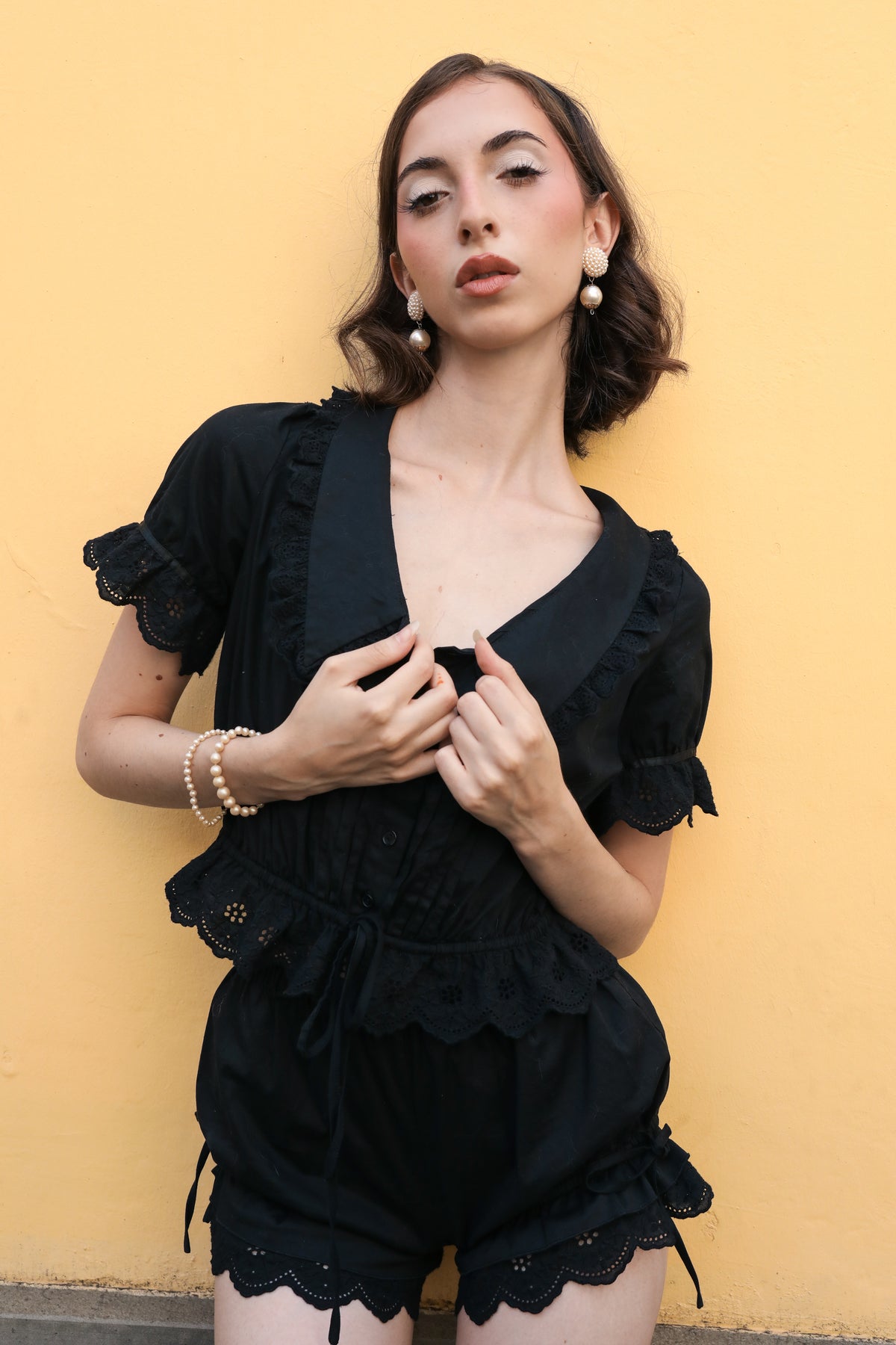 The Colette Blouse I Black