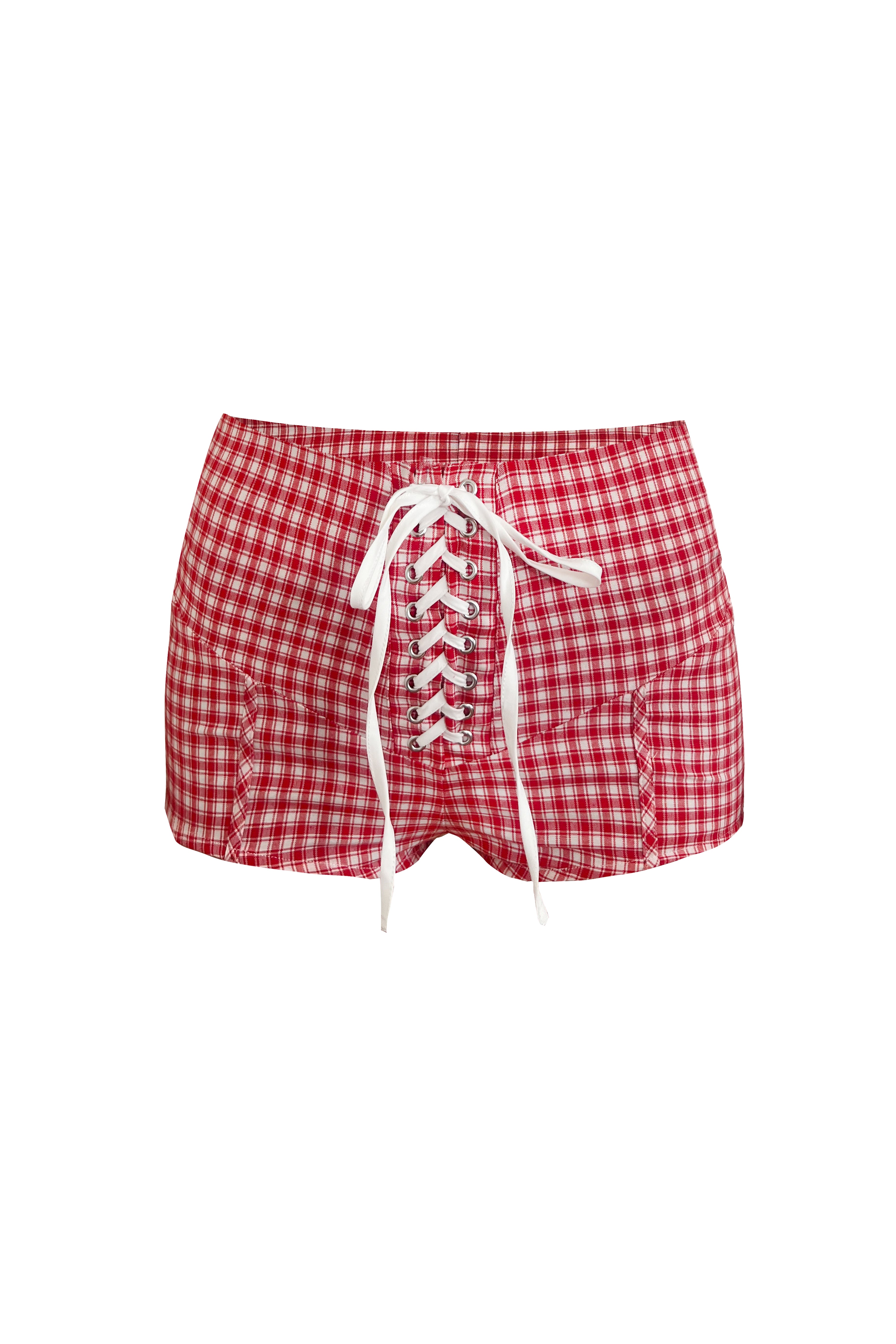 The Gingham Micro Shorts-Serpenti Apparel