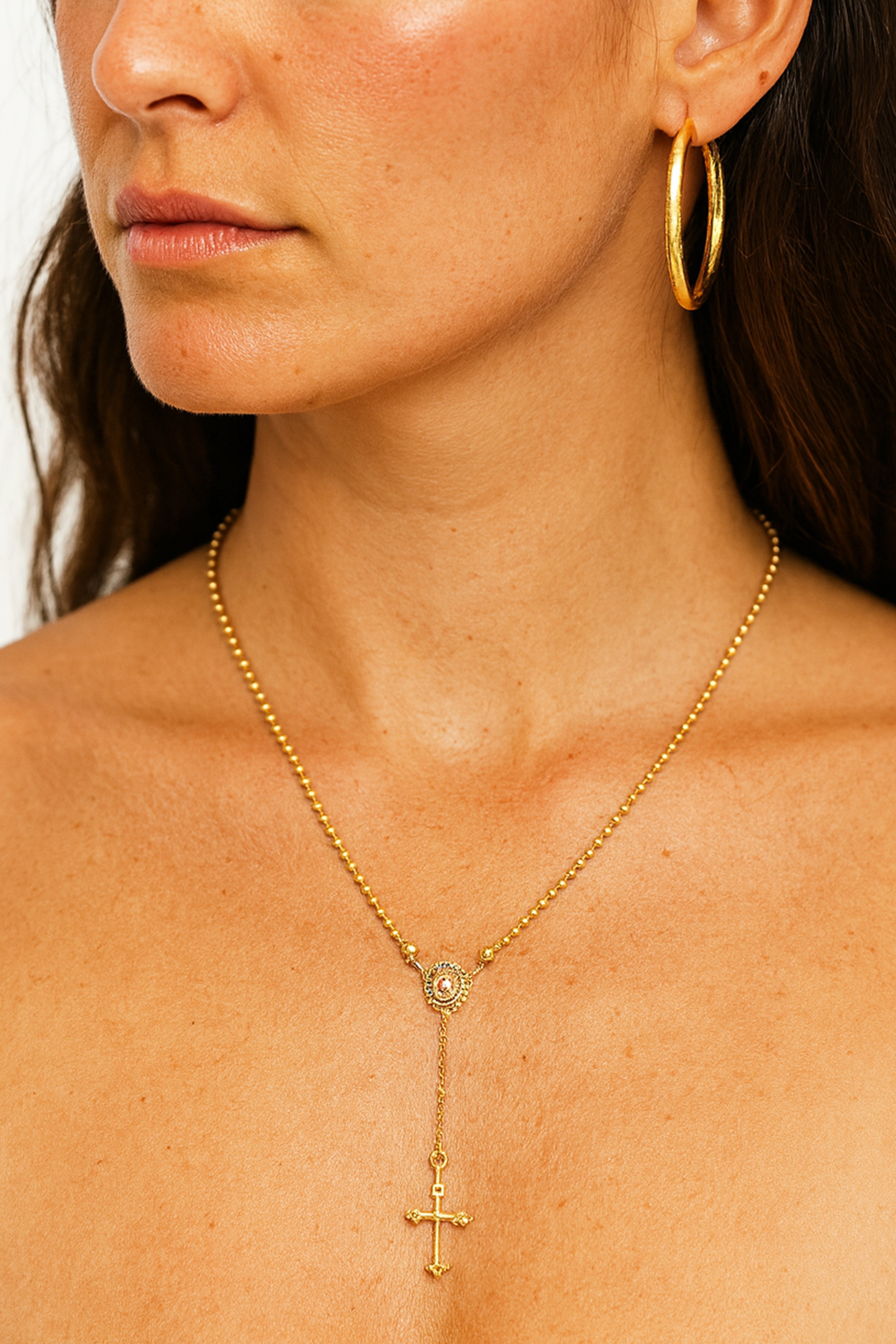 Mini Rosary Necklace – Gold & Silver Plated | Serpenti