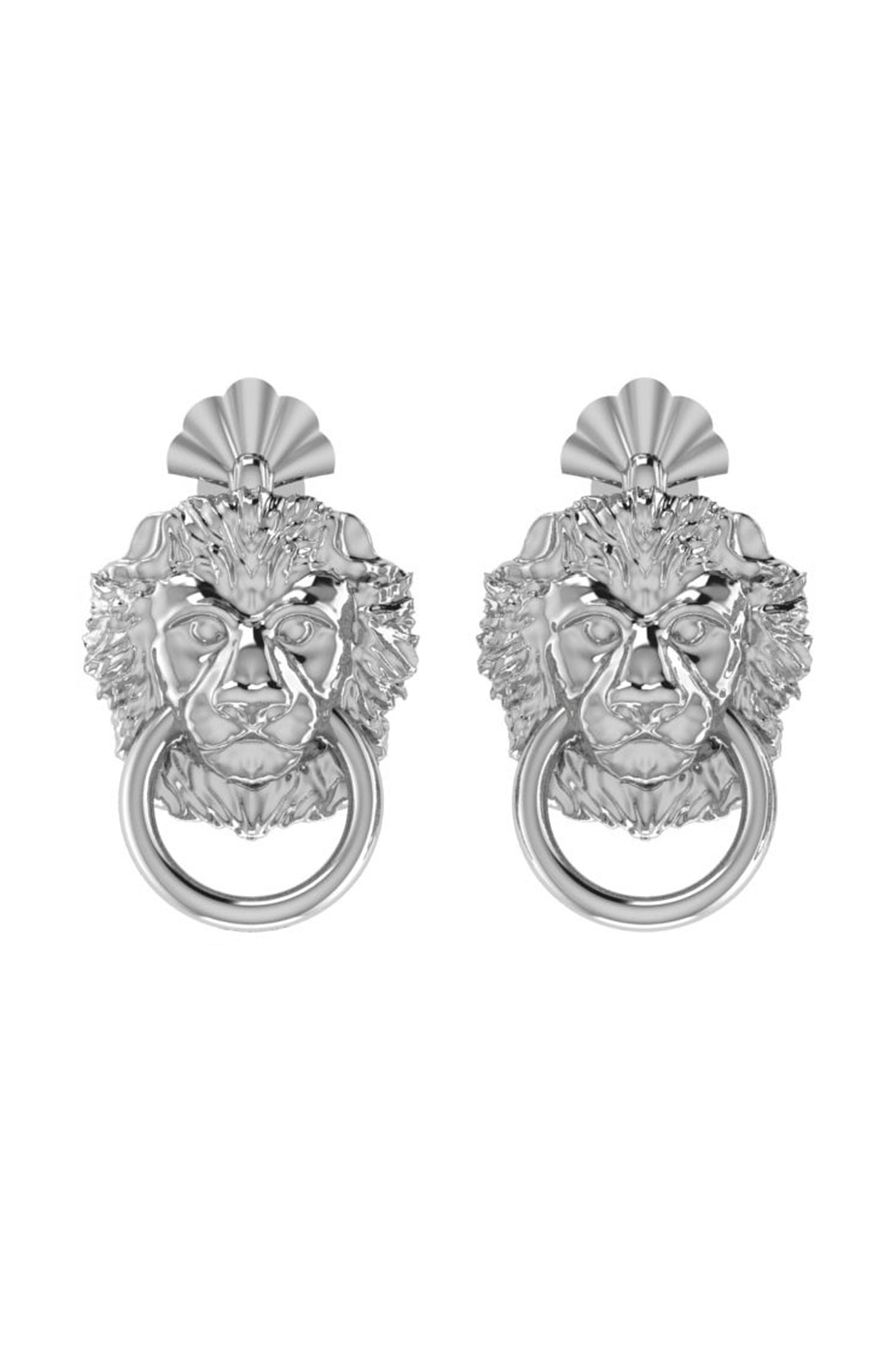 The Leone Door Knocker Earrings-Serpenti Apparel