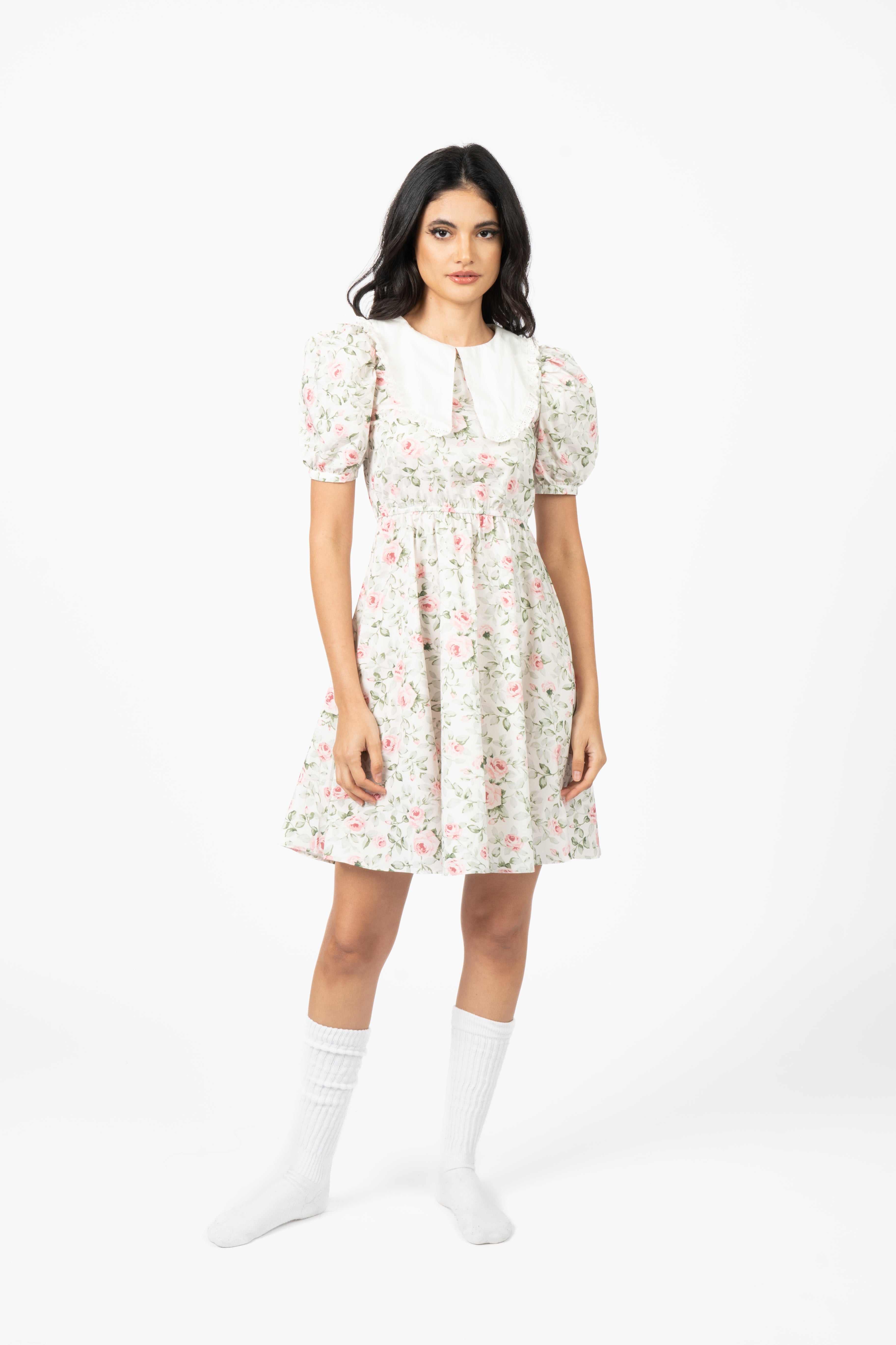 The Mary Elizabeth Dress - Rose Print-Serpenti Apparel
