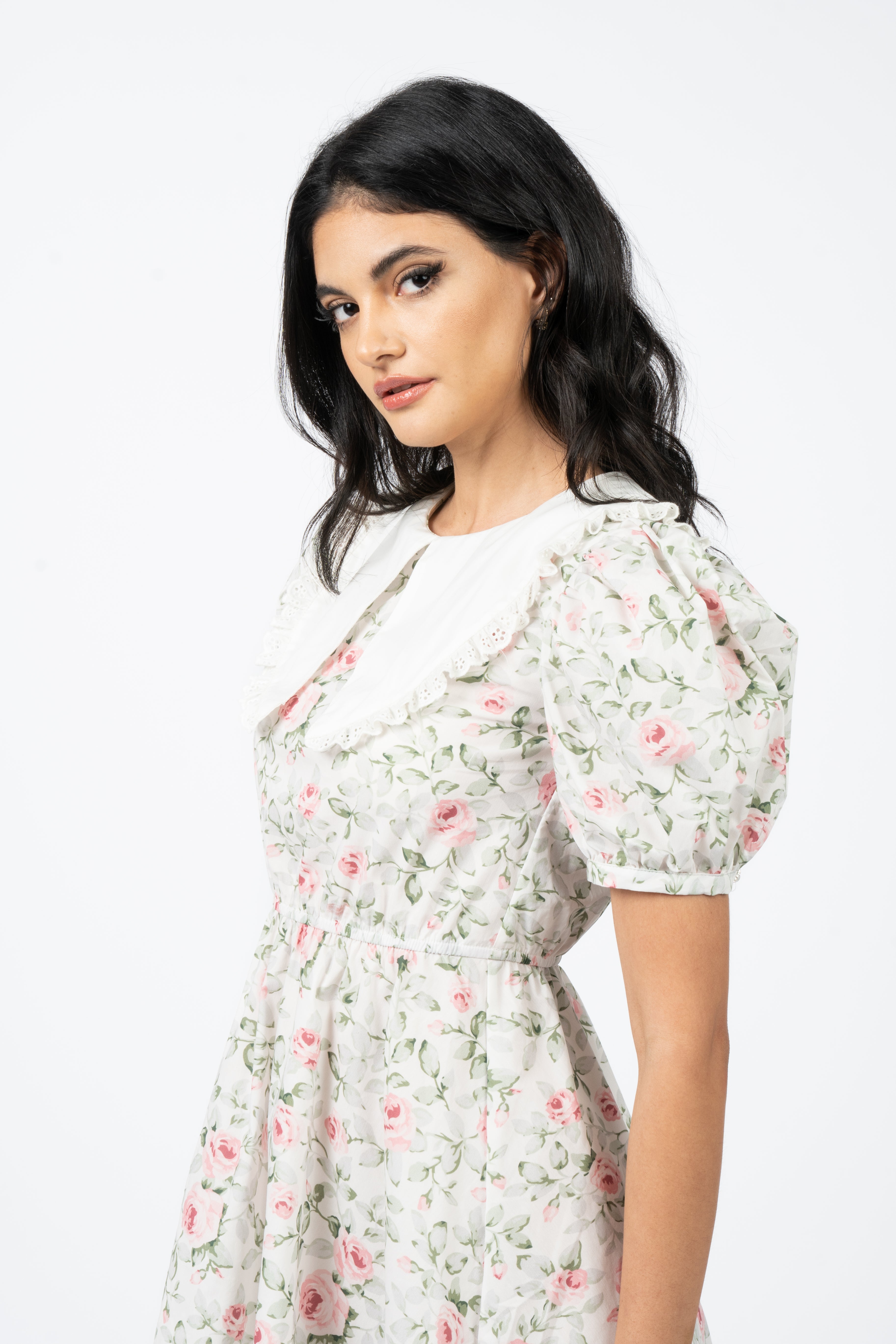 The Mary Elizabeth Dress - Rose Print-Serpenti Apparel