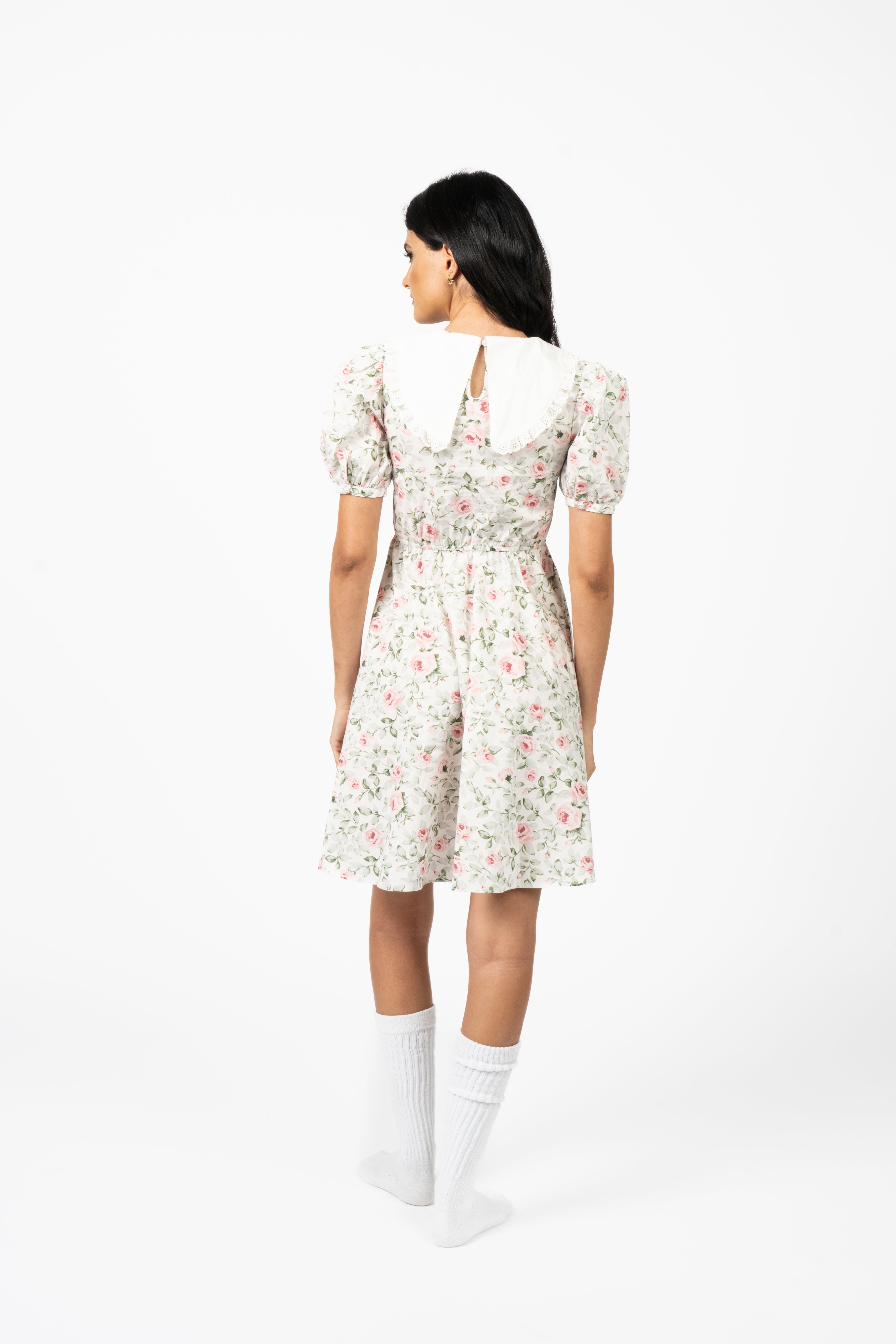 The Mary Elizabeth Dress - Rose Print-Serpenti Apparel