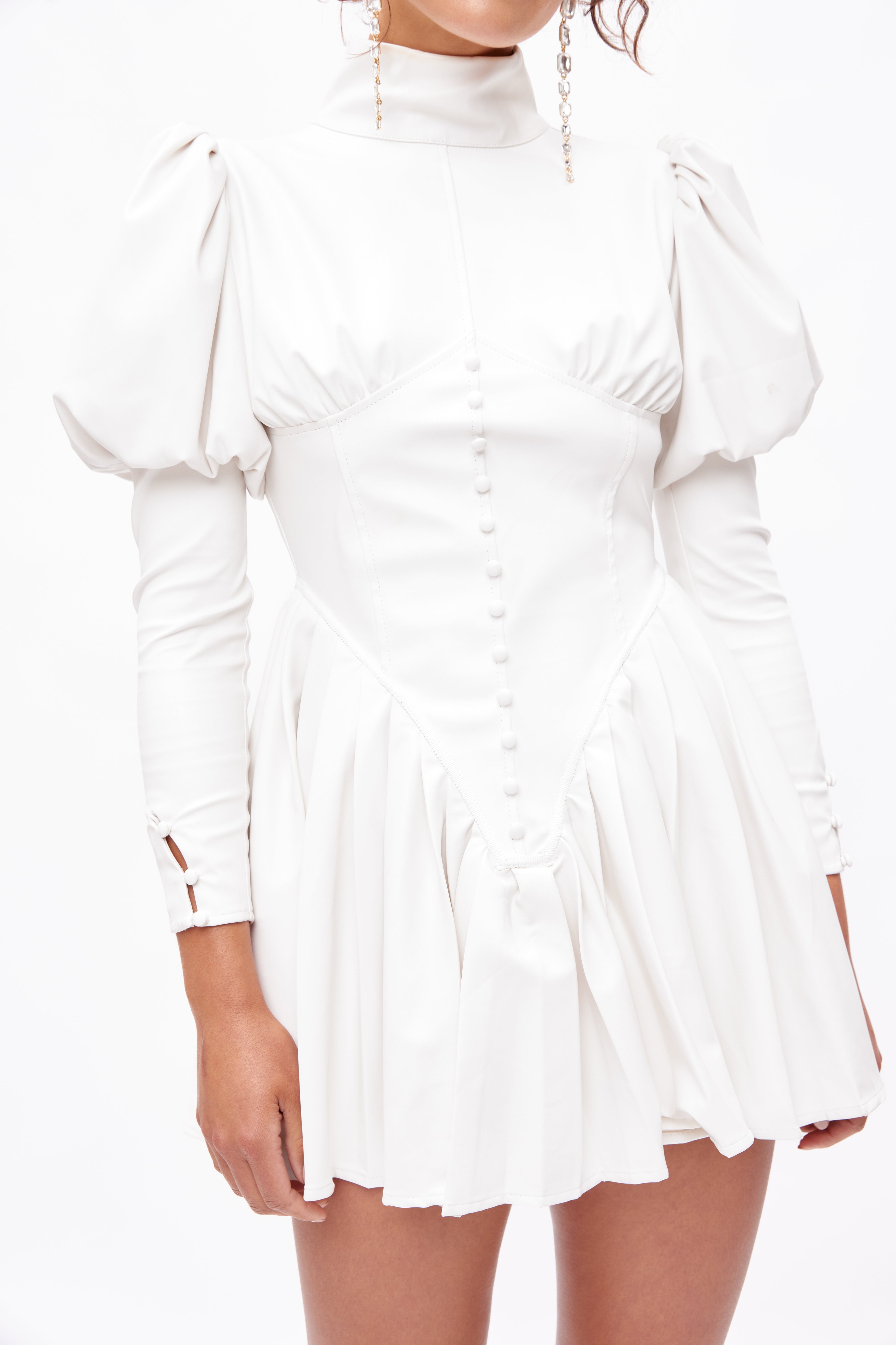 The Torino Dress - White-Serpenti Apparel