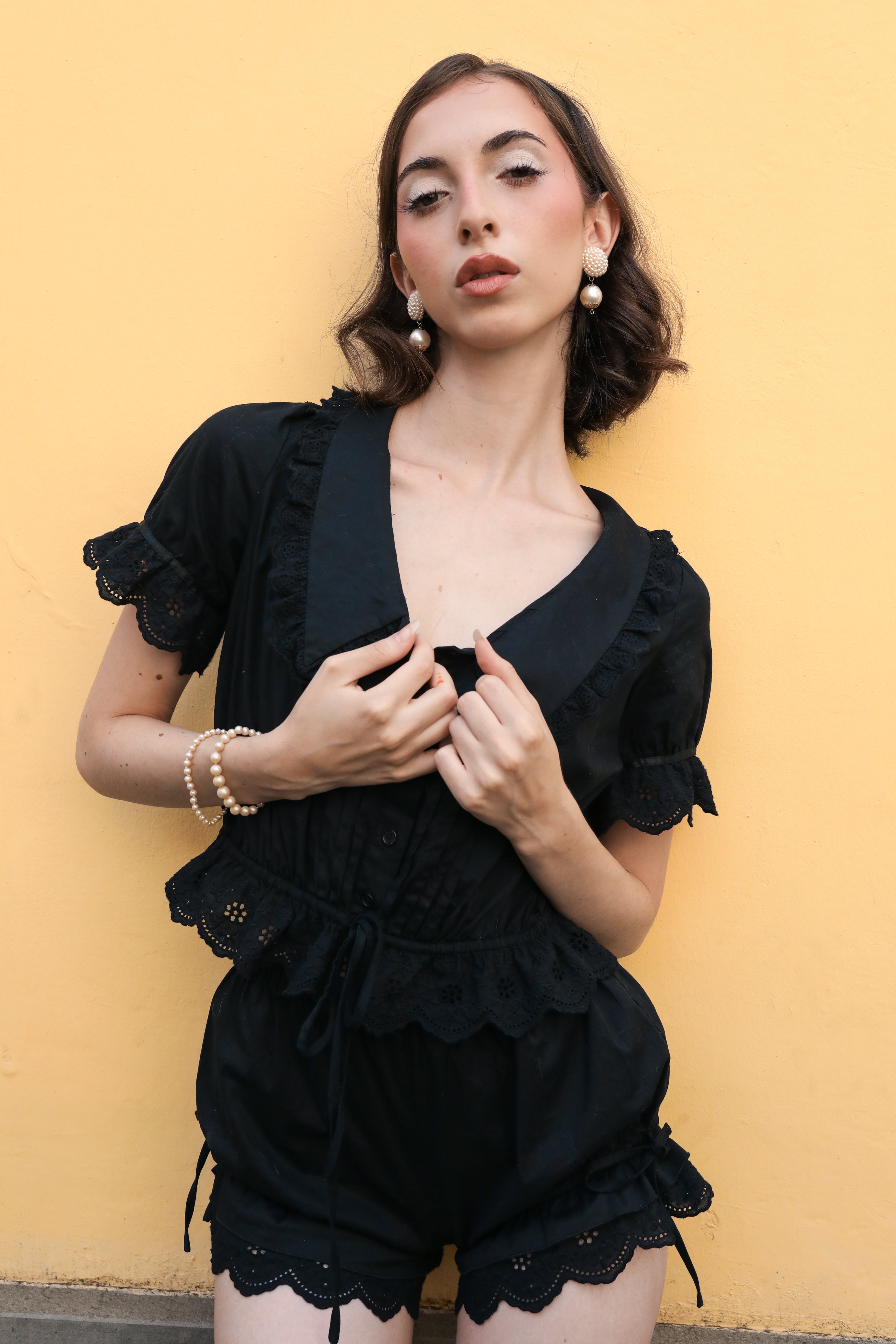 The Colette Blouse I Black