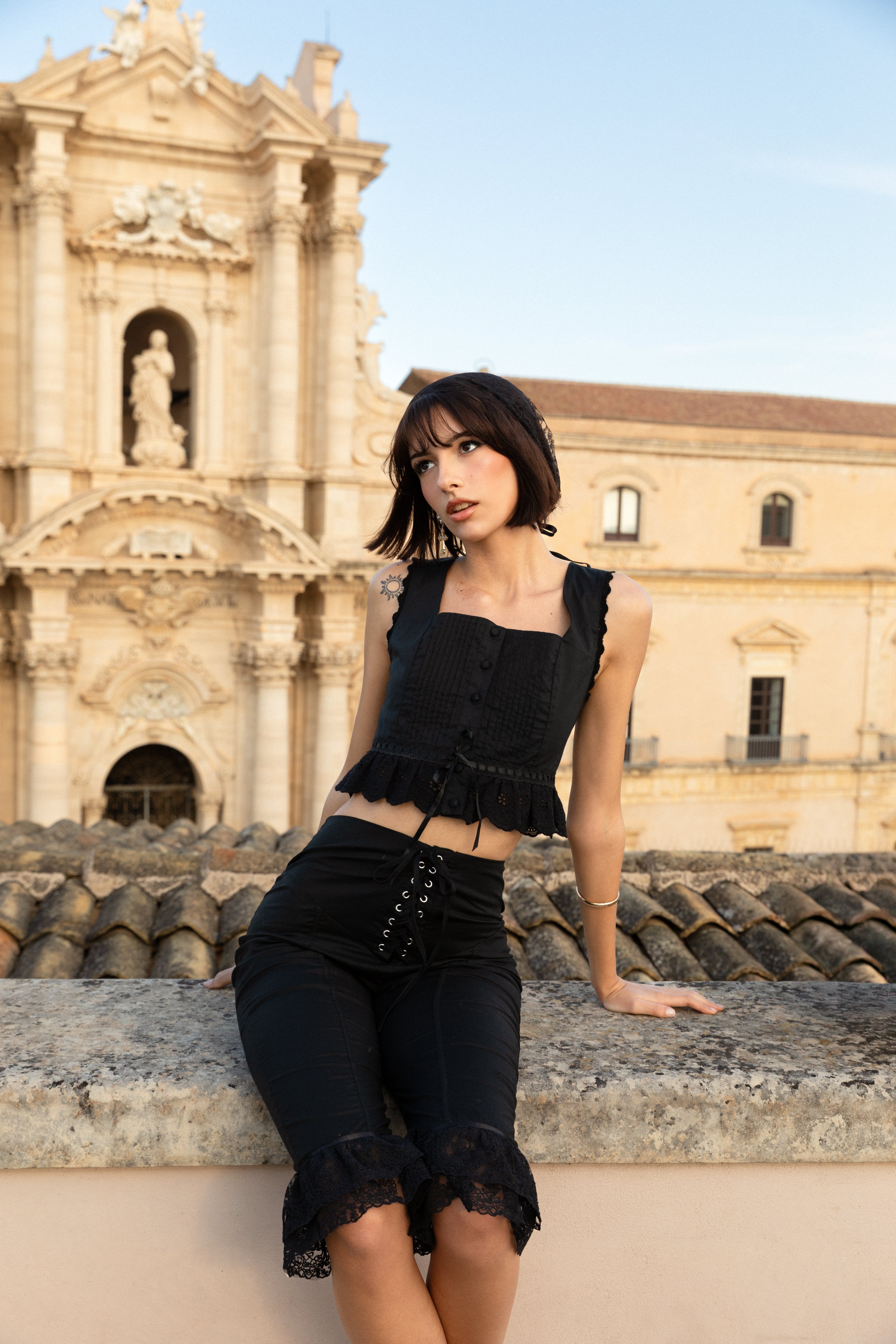 In Bloom Trouser I Black-Serpenti Apparel