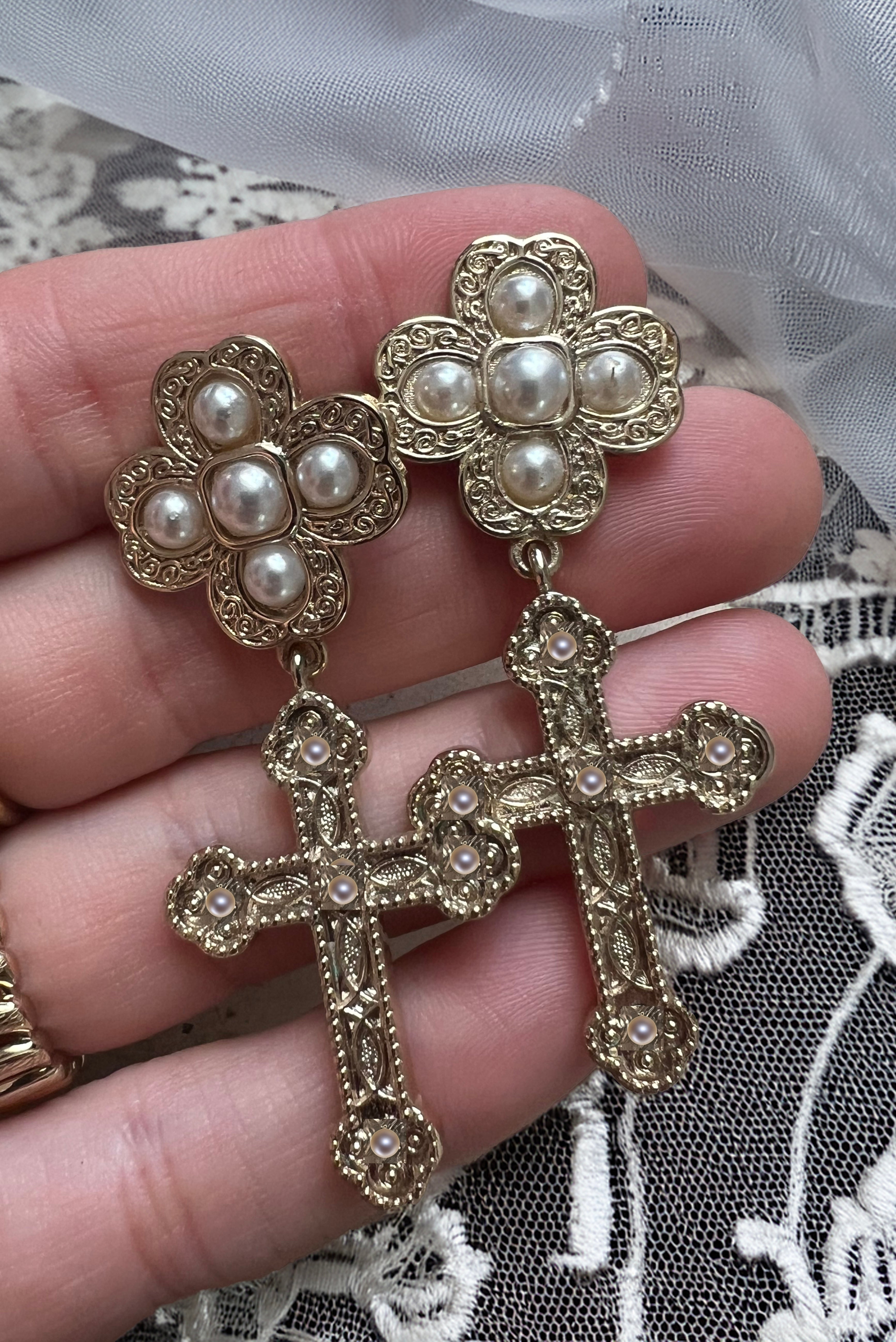 The Santa Maria Cross Earrings