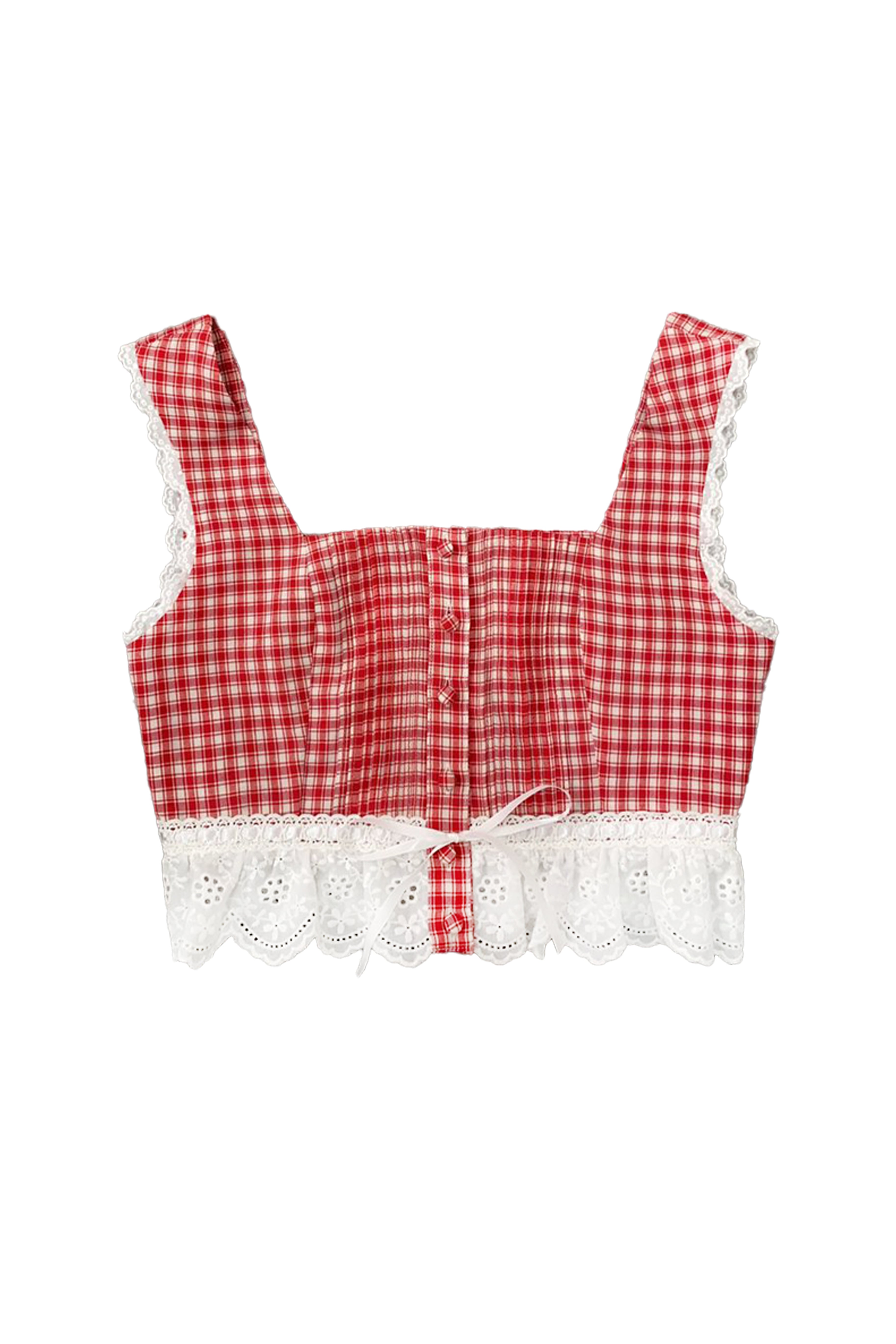 The Gingham Contadina Blouse