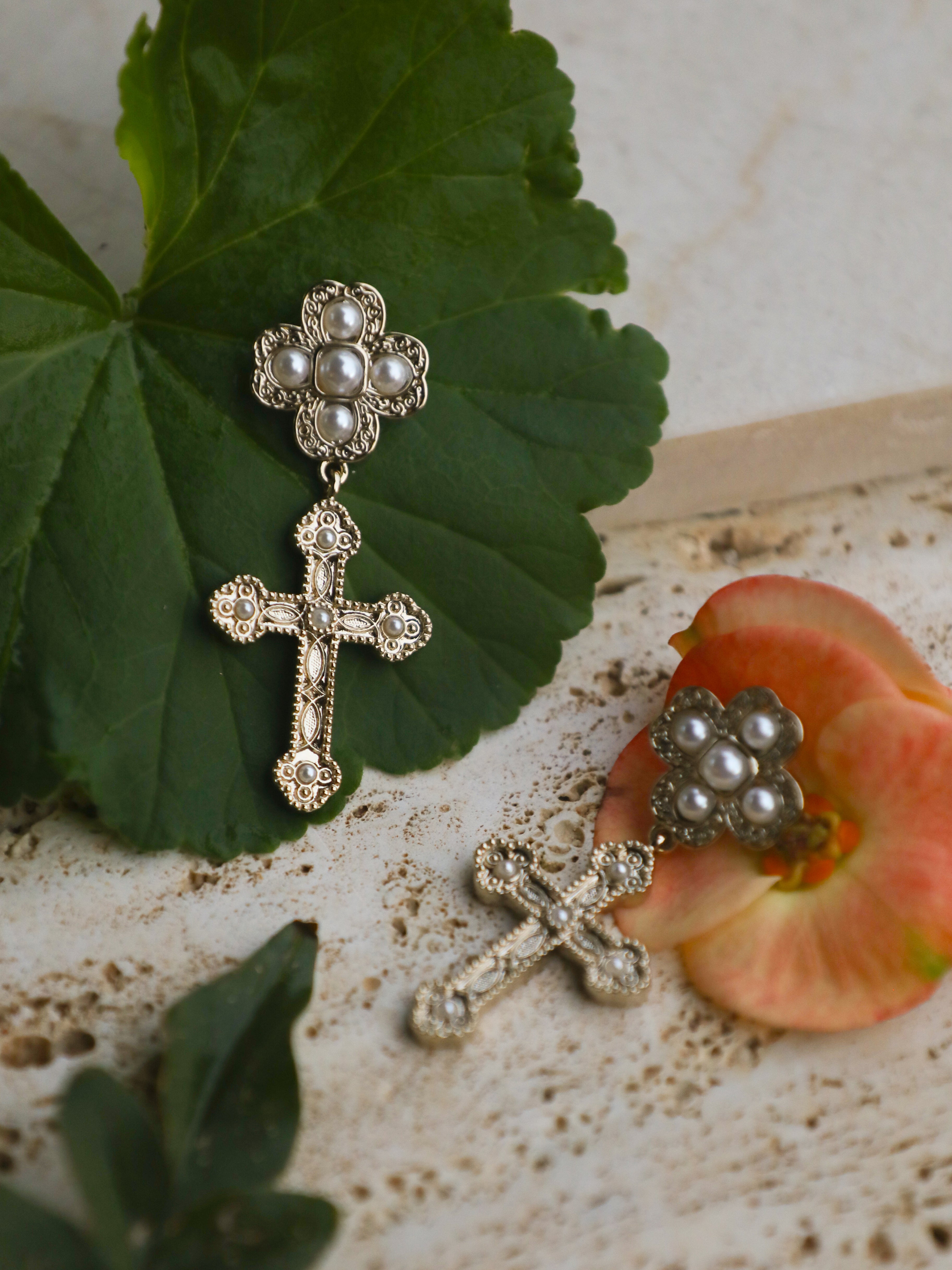 The Santa Maria Cross Earrings