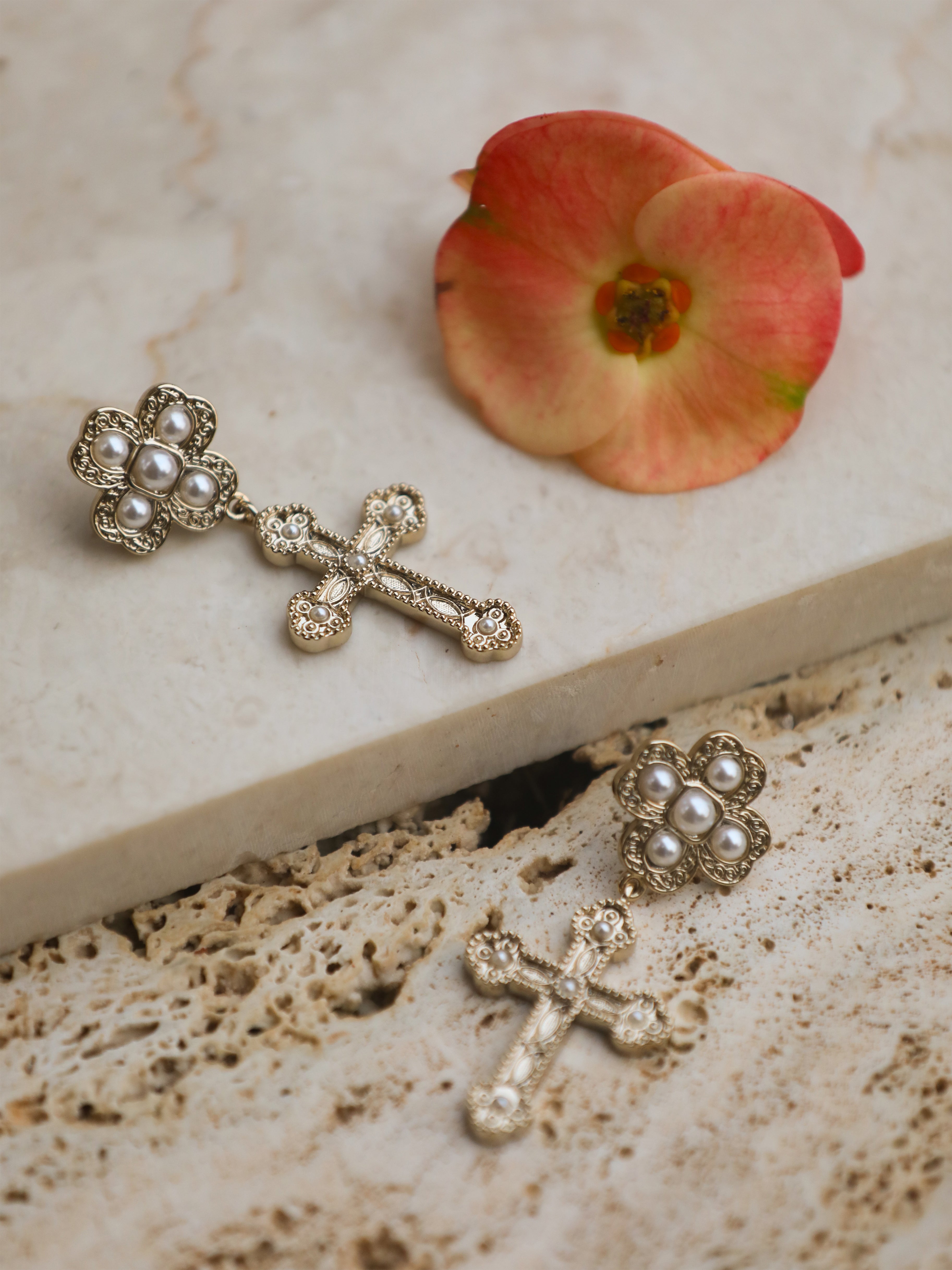 The Santa Maria Cross Earrings