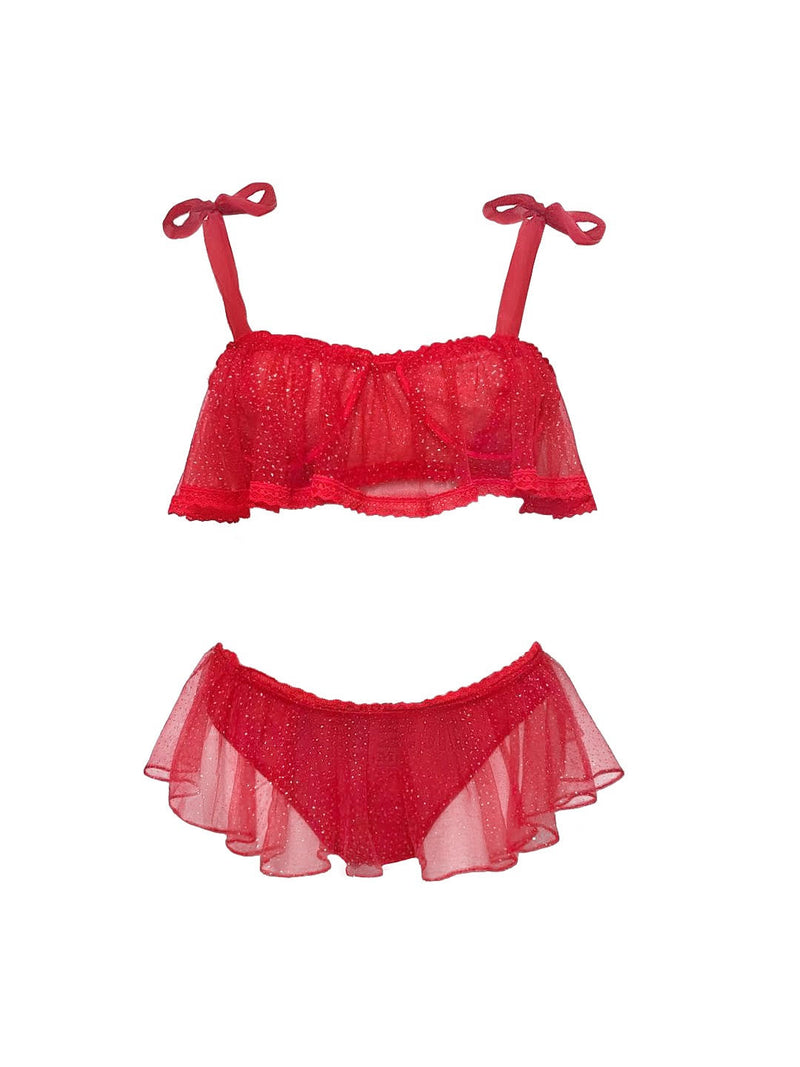 The Powder Room Bra - Ruby Red